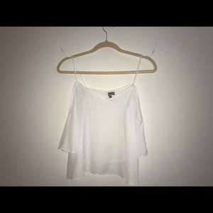 ASOS white off the shoulder shirt